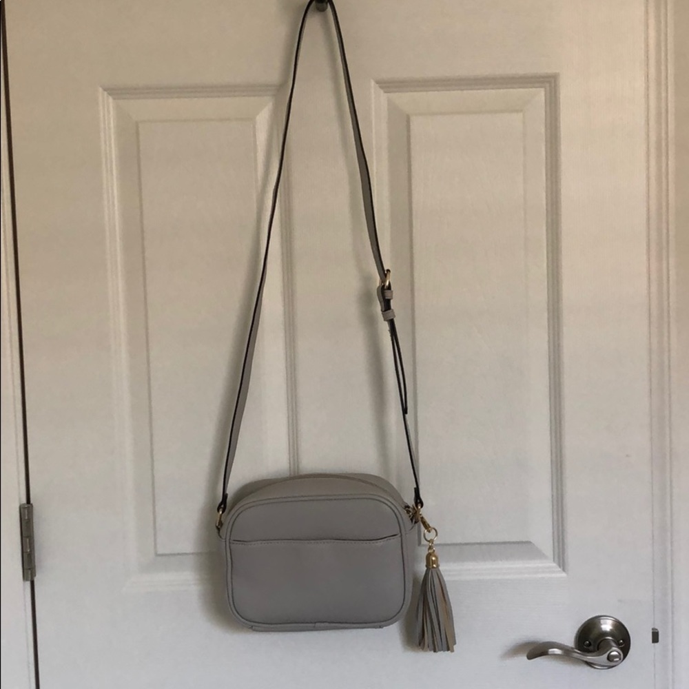Grey crossbody purse